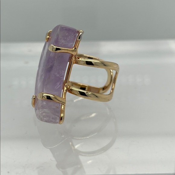 Amethyst Moon crystal ring, adjustable - Picture 3 of 5